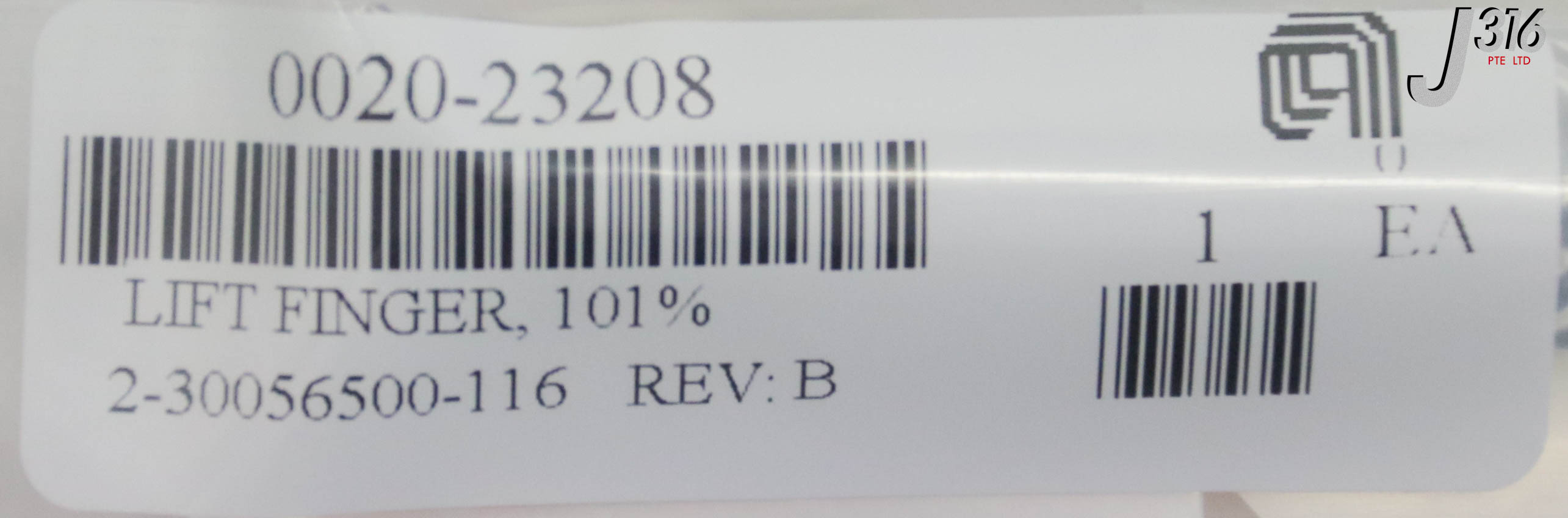 N。 C3599 APPLIED MATERIALS LIFT FINGER, 101% COVERAGE, WIDE BODY (NEW